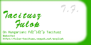 tacitusz fulop business card